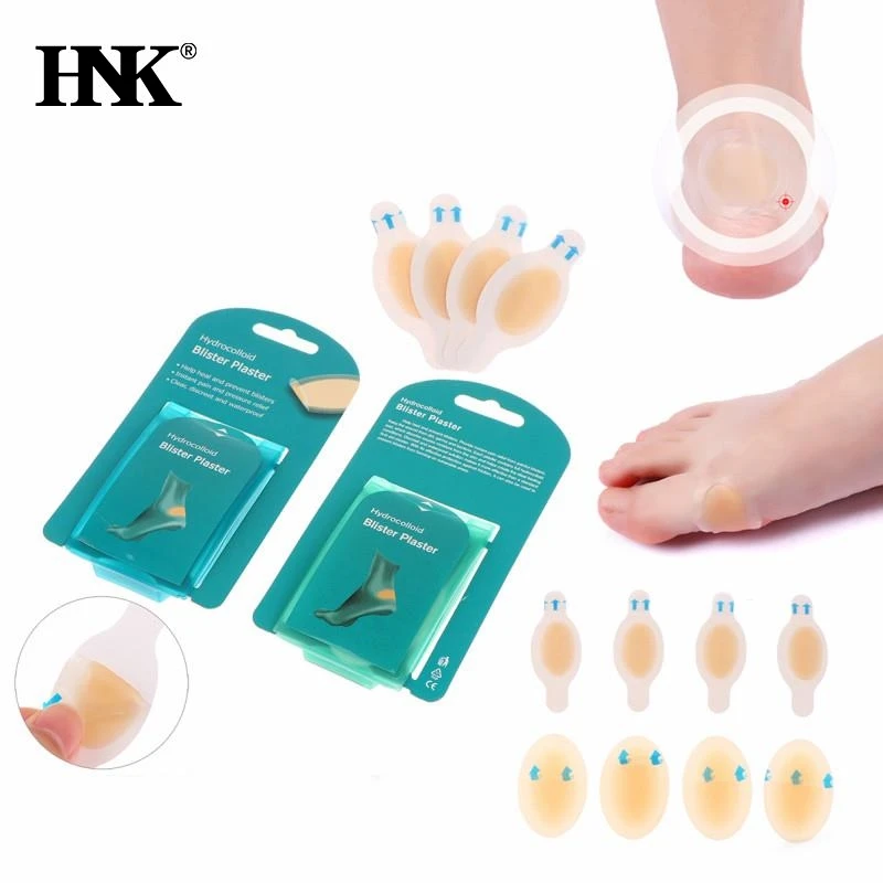 4Pcs/Box Blister Bandages Waterproof Hydrocolloid Plaster Adhesive Anti-Wearing Heel Gel Sticker Pain Relief Pedicure Patch Pads