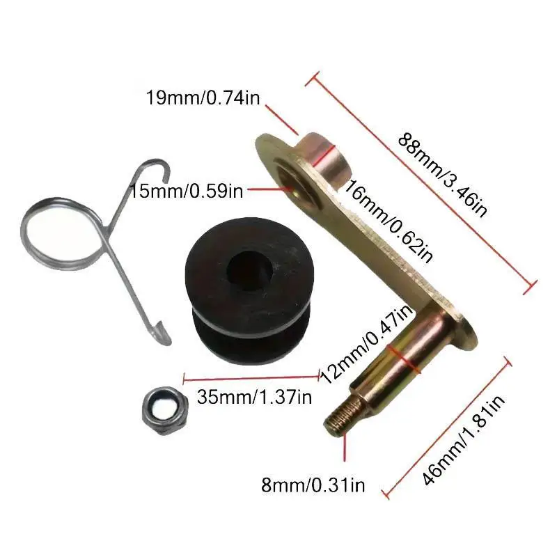 Adjustable Chain Tensioner Spring Roller Slider Guide Pulley Kit Shock Resistant Stable for Mini Bike Pocket Bike Upgrade Parts