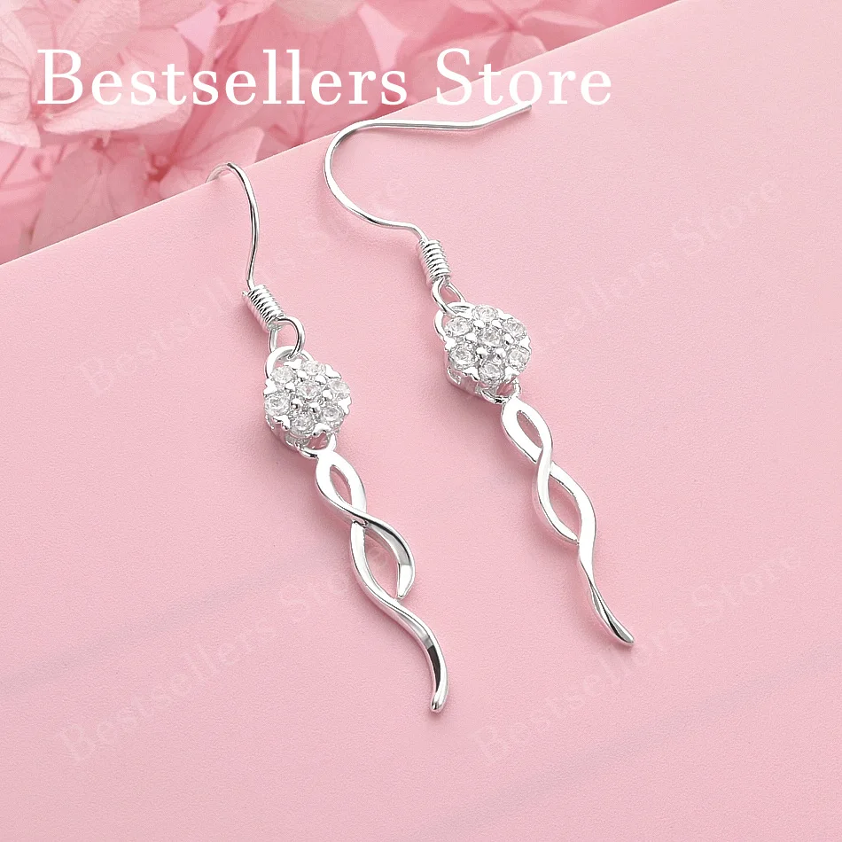 Charming 925 Sterling Silver Exquisite Snail Length Earrings for Women Fashion Wedding Jewelry Party Gifts