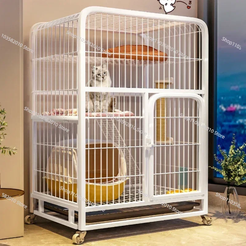 Indoor Extra Large Multi-Storey Cat Villa, Free Space Cat Carrier Home, Luxury Multifunctional Pet Cage Cat Nest Pet Supplies