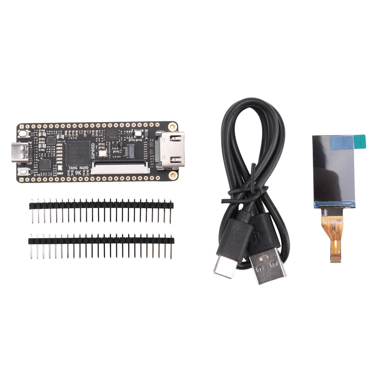 

ДЕТЬ! Для Tang Nano 9K FPGA Gaoyun GW1NR-9 RISC-V RV-совместимая макетная плата + 1,14-дюймовый SPI-экран + контактный разъем 2,54 мм