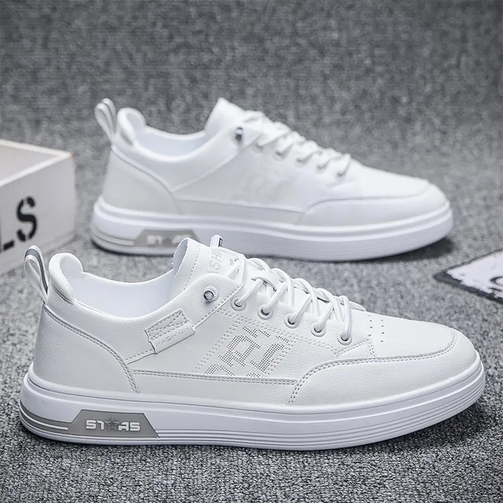 Mens 10cm Invisible Elevator White Sneakers Breathable Anti Odor Light Weight Versatile Sports Skate Shoes