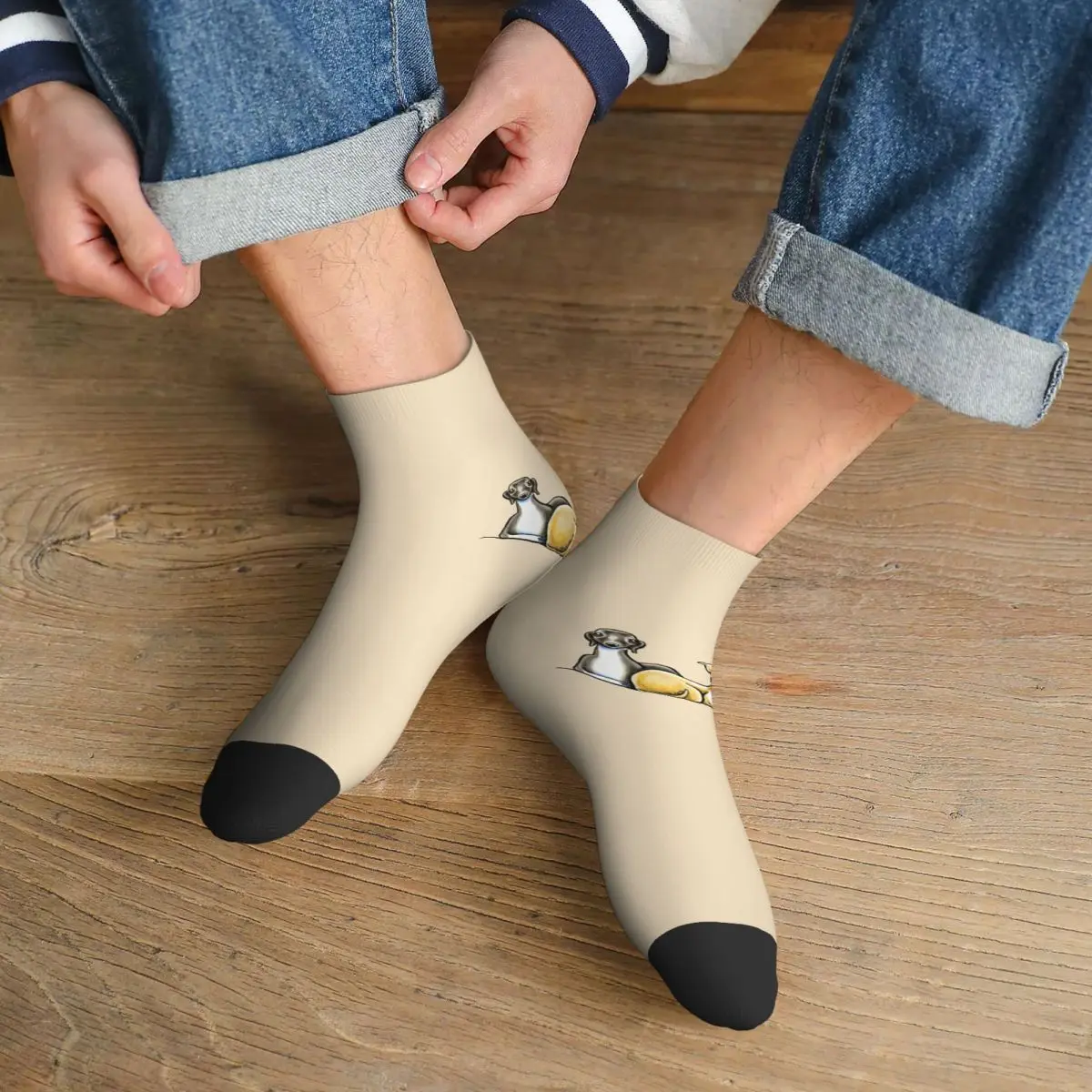 Novità uomo Italian Greyhound Trio Dress Socks Unisex Warm confortevole stampa 3D Cute Whippet Sighthound Dog Crew Socks