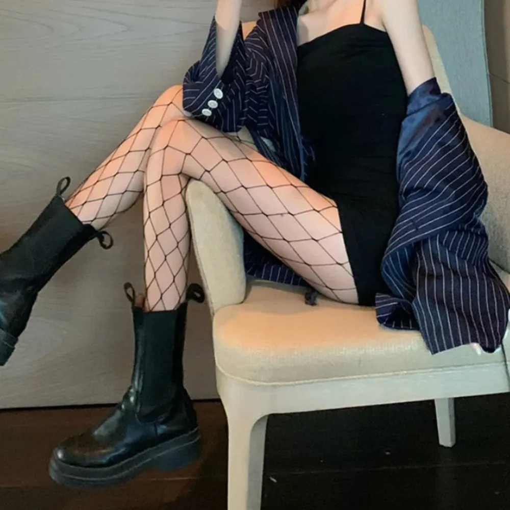 Novas meias arrastão sexy meias femininas fishnet malha longa meias de náilon corpo meias de rede de peixe meia-calça de cintura alta meias