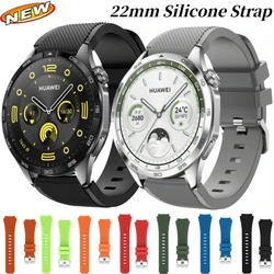 Cinturino in Silicone da 22mm per Huawei Watch 4/3/GT4-3-2 Pro 2e Samsung Watch 3/Gear S3 bracciale sportivo Amazfit GTR 4/Stratos/Pace Band