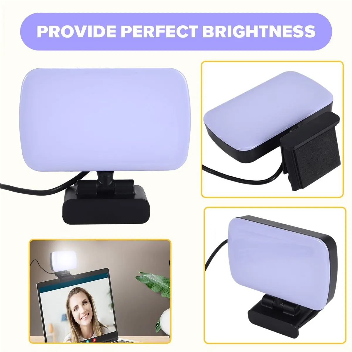 goodidea Mini Video Light Conference Webcam Vlog Photography Fill Lamp Selfie Adjustable Portable LED Photography Light
