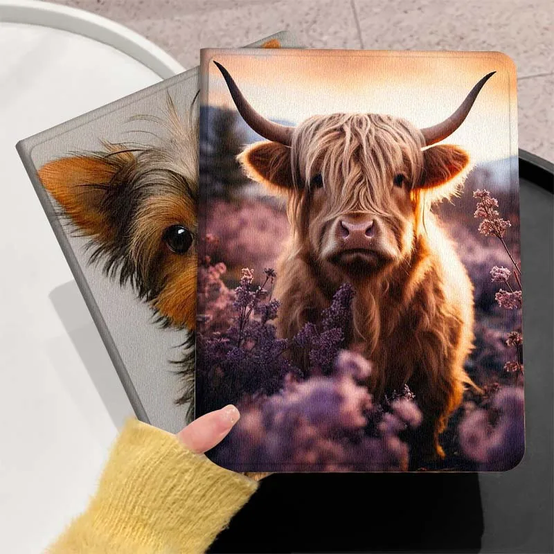 

Мягкий чехол для планшета с рисунком «Цветы, корова, собака» для Huawei MediaPad T5 T10s M6 M5Lite SE Honor Tab 5 6 7 V7 V8 X8a X9a Pro, подарок