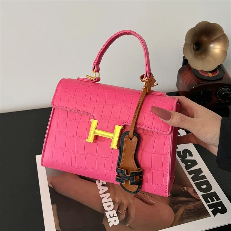 

Luxury Classic Solid Color Tote Bag Minimalist Vintage Messenger For Women Leather Purse Large Capacity