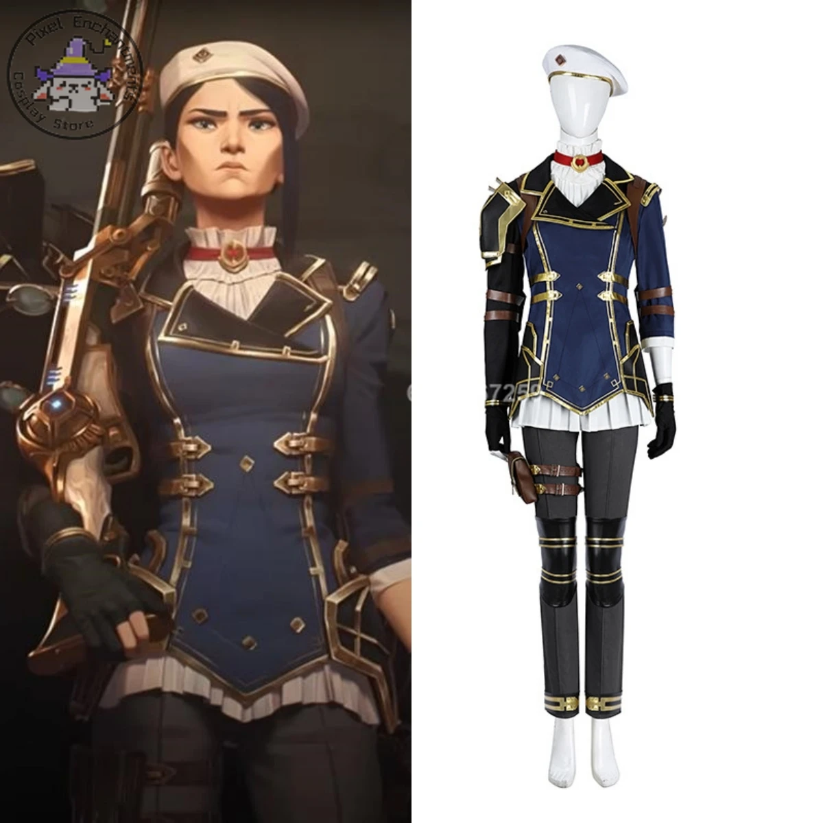 League of Legends Arcane Temporada 2 Caitlyn, réplica del Sheriff, disfraz de Cosplay, juegos de estilo Anime, conjunto completo de ropa, juego de rol