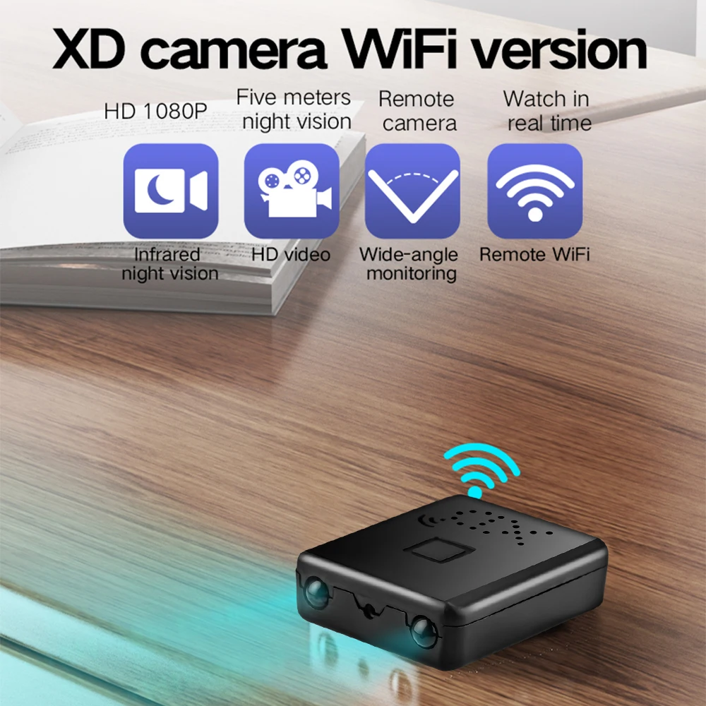 4K Full HD 1080P Mini Camera XD WiFi Night Vision Camera IR-CUT Motion Detection Security Surveillance Camcorder Video Recorder