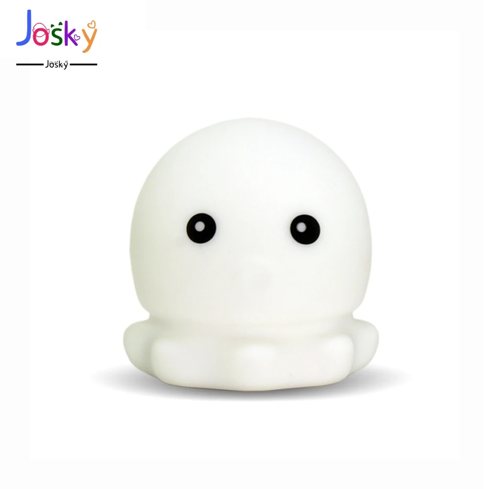 

Octopus Pat Silicone Lamp Cute Cartoon USB Charging Colorful Bedroom Bedside Mini Silicone LED Table Night Light Bedroom Anime