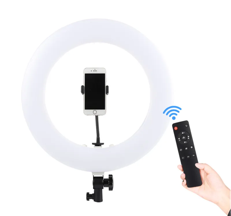 

18 Inch Ring Light 90W Photography Fill Light Makeup Live Streaming Ring Light with Battery Support / with Bracket