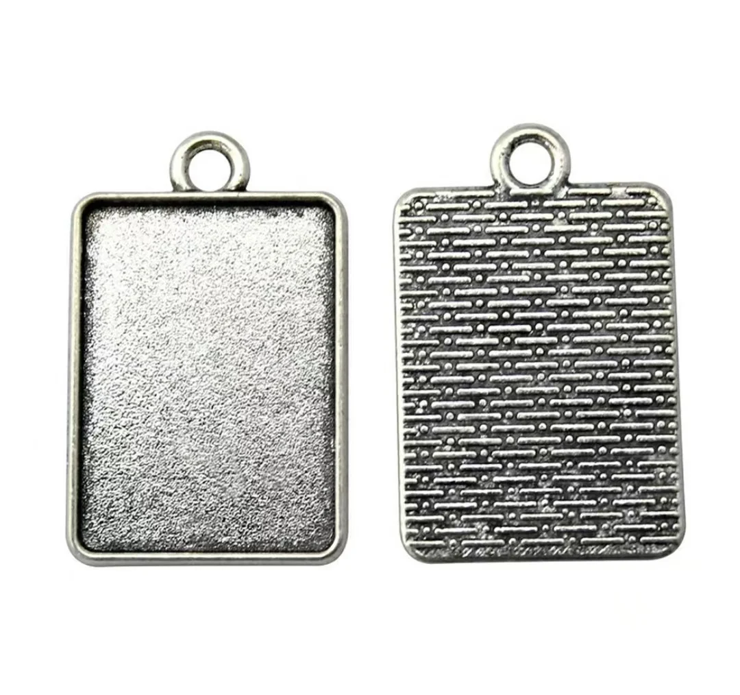 6 peças de diâmetro interno 18x25mm liga de zinco metal tibetano prata bronze antigo banhado cabochão configuração t0231 para fazer jóias