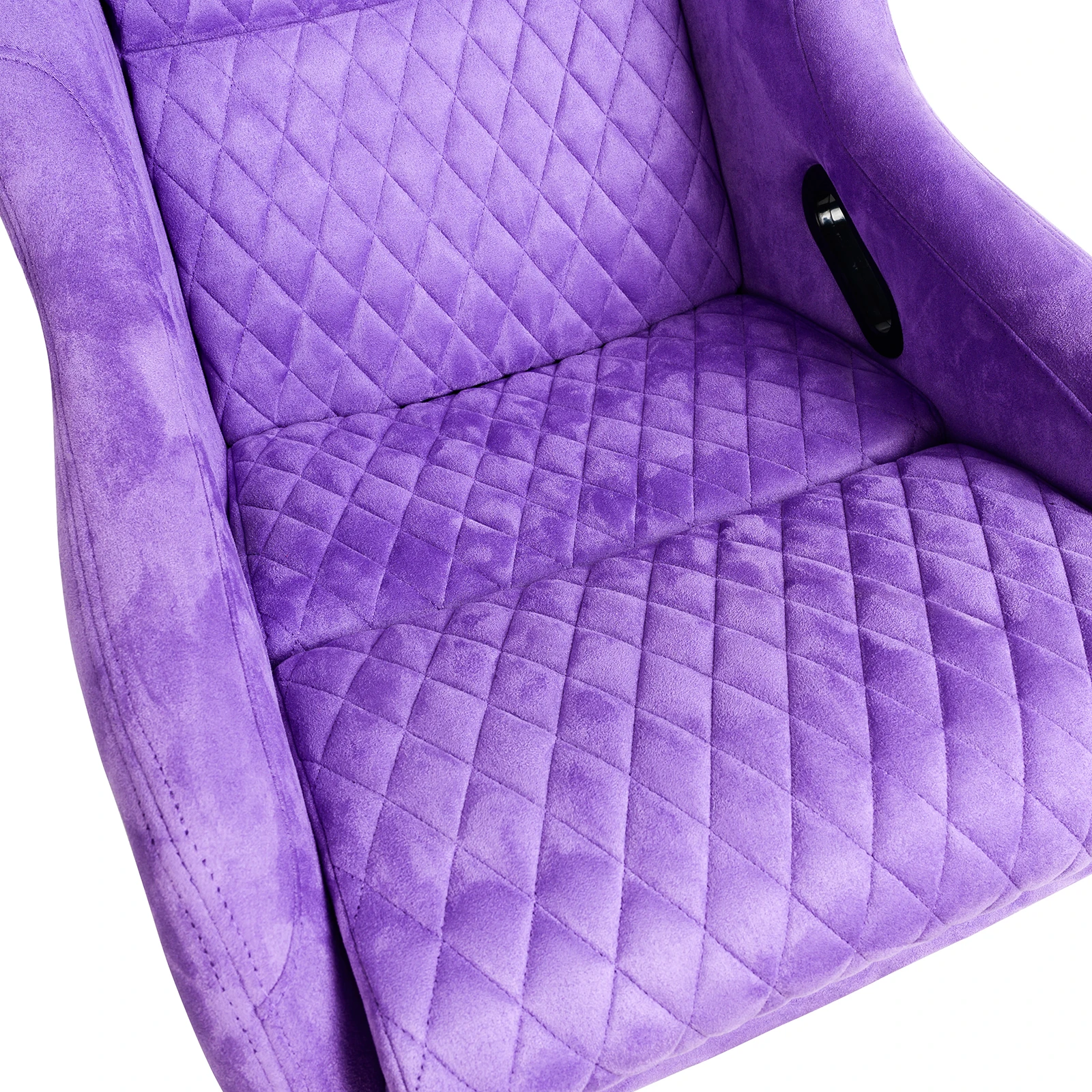 Size L Piece of Universal Fiber Glass Racing Bucket Seat, Purple Glitter Stronger Fiberglass Back w/Dual Lock Slider, Fit for Ra