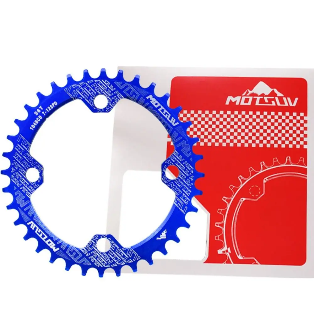 Round/Oval Chain Ring 104BCD Narrow Wide Chainring Chainwheel Positive and Negative Teeth Single Speed Single Plate