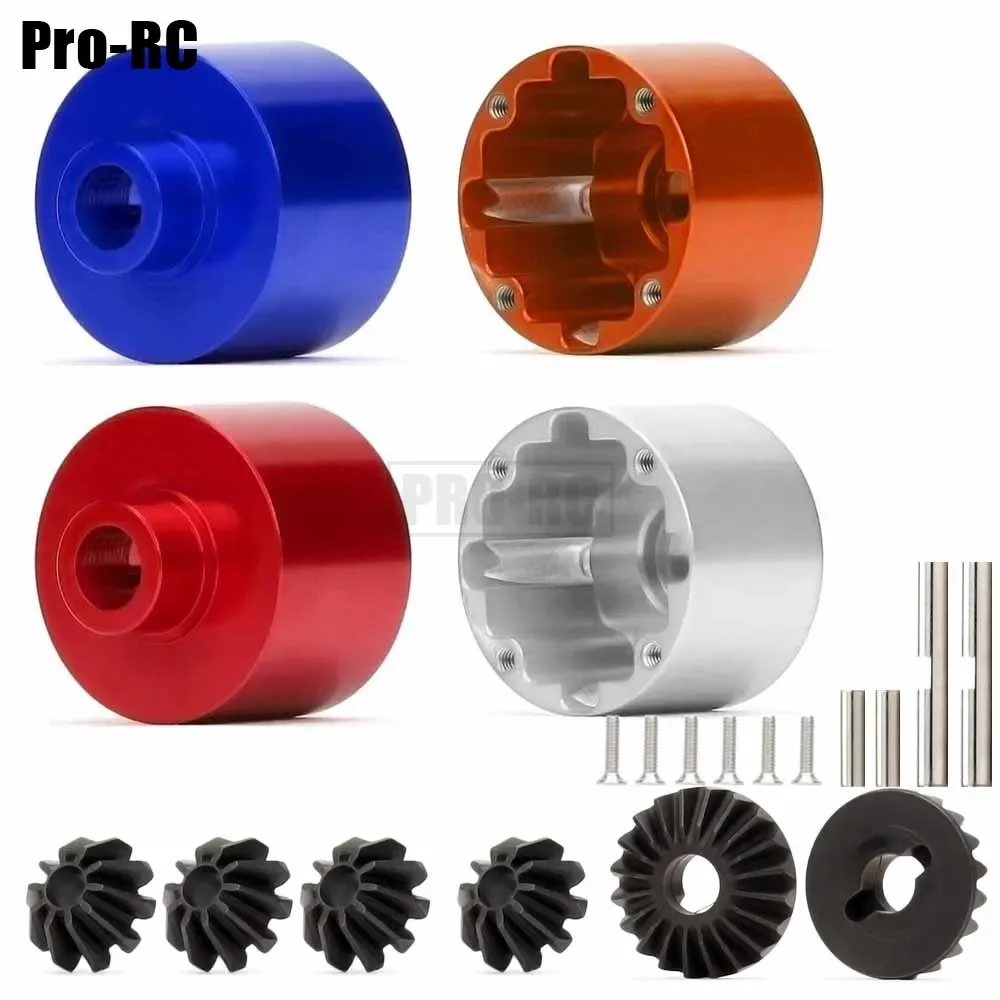 1 set di alloggiamenti per differenziale differenziale in lega di alluminio e ingranaggio conico in acciaio # LOS232004 per Auto RC 1/10 Squadra Losi Baja Rey Rock 4wd RTR