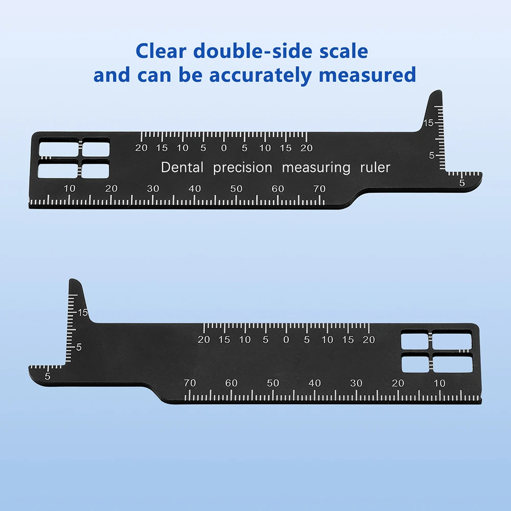 AZDENT Dental Präzisionsmesslineal Kieferorthopädische Zahnlücke Fotografie Medizinisches Werkzeug Aluminiumlegierung Zahnmedizin Messlehre – Detail 2