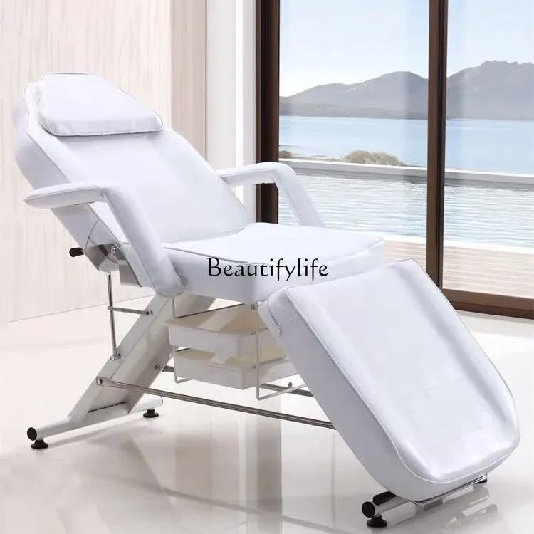 04 * سرير تجميل قابل للطي وتطريز الوشم والرموش وقطف الأذن وسرير الجسم مع فتحة للرأس #1