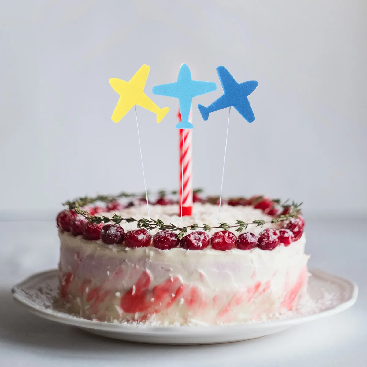 

45Pcs Airplane Shaped Cake Toppers Creative Birthday Party Decorations Exquisite Design Safe Material Cake Topper
