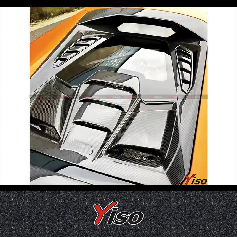 Suitable for LP580 610 Hurricane modified tail cap T-shaped dry carbon fiber rear hood glass rear cover