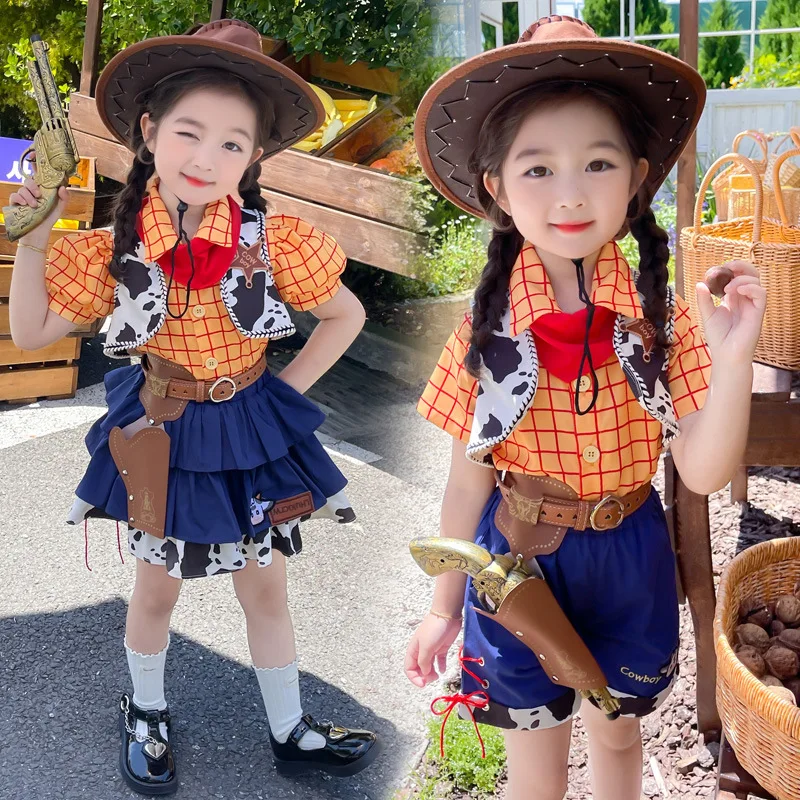 

Костюм Вуди Джесси для девочек: платье для карнавала, вечеринки, подарок на день рождения, костюм на Хэллоуин, костюм ковбоя-шерифа Вуди из фильма, комплект одежды