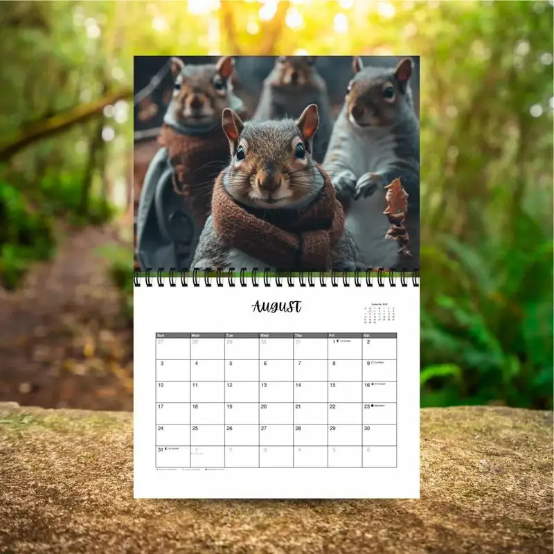 Creative Wall Calendar 2025 Animal Wall Calendar Aesthetic Desk Yearly Calendar Planner For Home Ornament Student's Helper