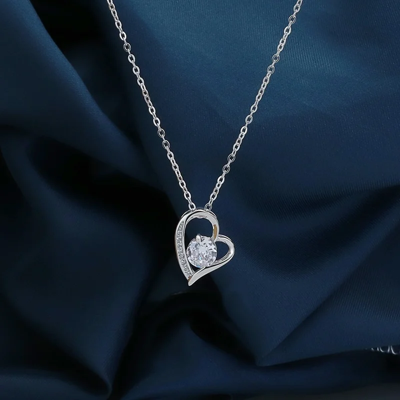 Collar de amor de plata de ley S925 para mujer, suministros de decoración de corazón coreano, regalos de propuesta de dama de honor de boda para invitados, favores de fiesta