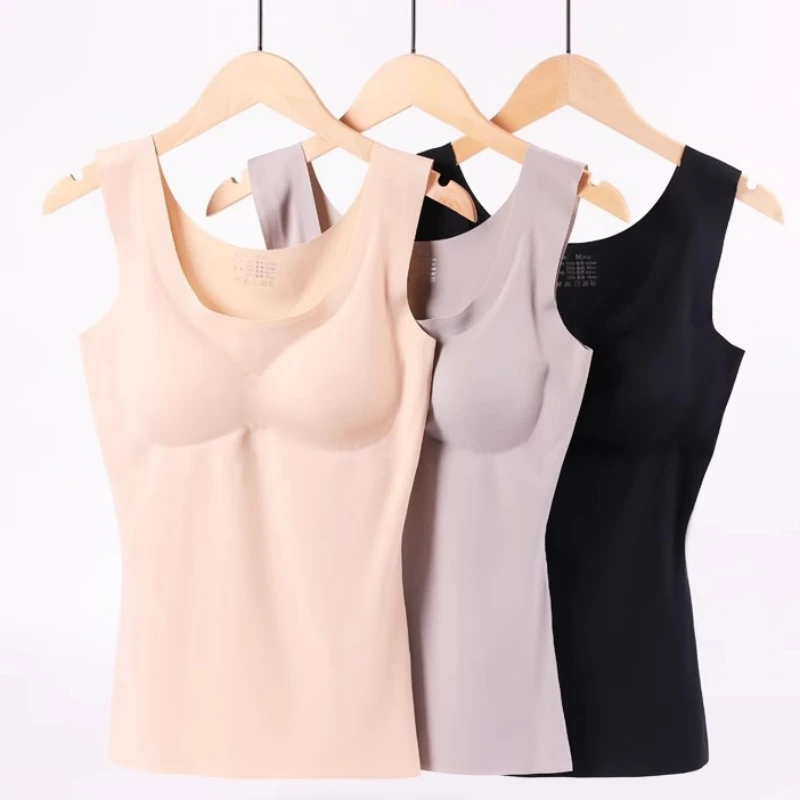 Ice Silk Top Wireless Padded Lingerie Push Up Seamless Padded Vest Crop Top Tee Camisole Summer Women Crop Top Undershirt