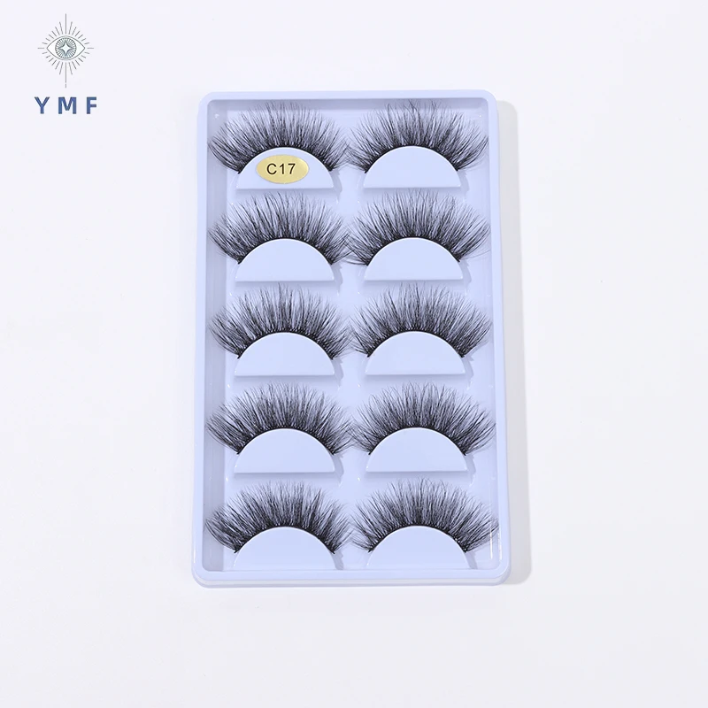 2023 New 5 Pairs Fluffy Eyelashes Thick  Lashes False Eyelashes Dramatic Wispy Flared Eyelash Makeup Eyelash Extension