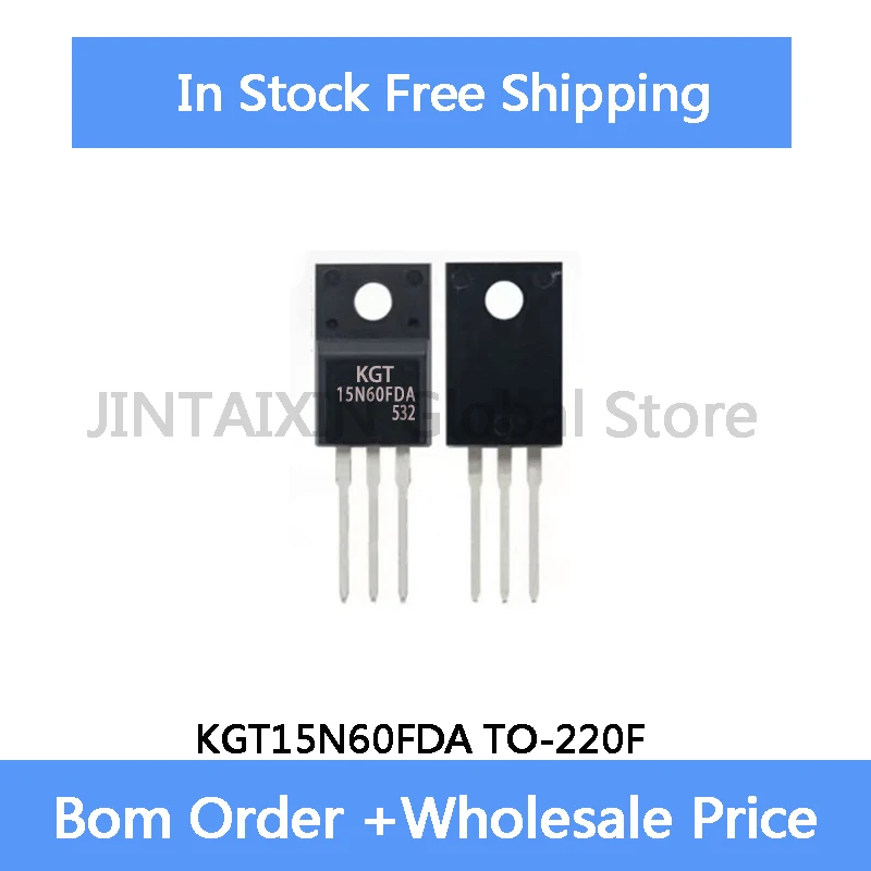 

10Pcs KGT15N60FDA TO-220F MOSFET 600V 15A IC Chip In Stock Wholesale