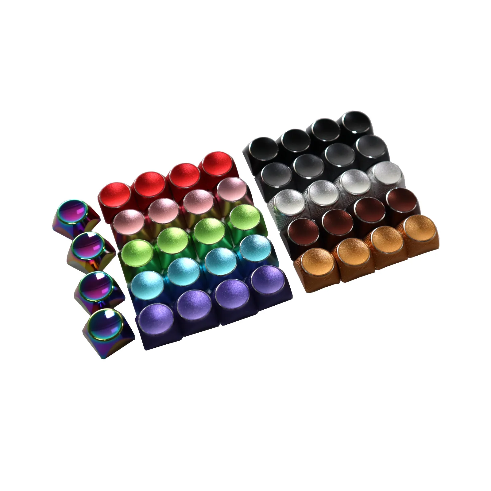 XDA high personality aluminum alloy CNC metal keycap mechanical keyboard cap color gradual change keycap metal key puller