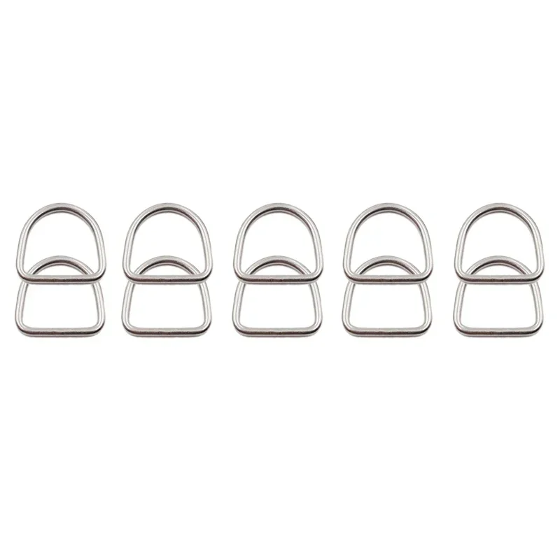 10/5/1Pcs Marine 316 Stainless Steel Polished Welded D-Ring Triangle Hook Quick Link Clip Buckle Scuba Diving Kayak Boats 4*30mm