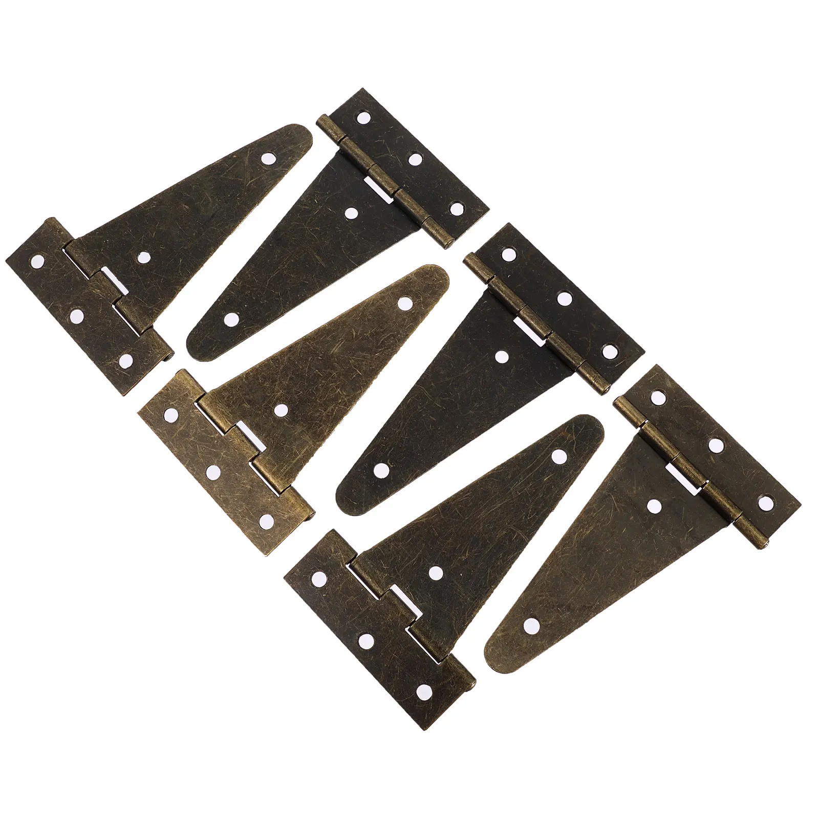 

6 pcs Iron Hinges Green for Wooden Doors Camper Gates Barn Hardware Strap Rustic Gate Easy Install