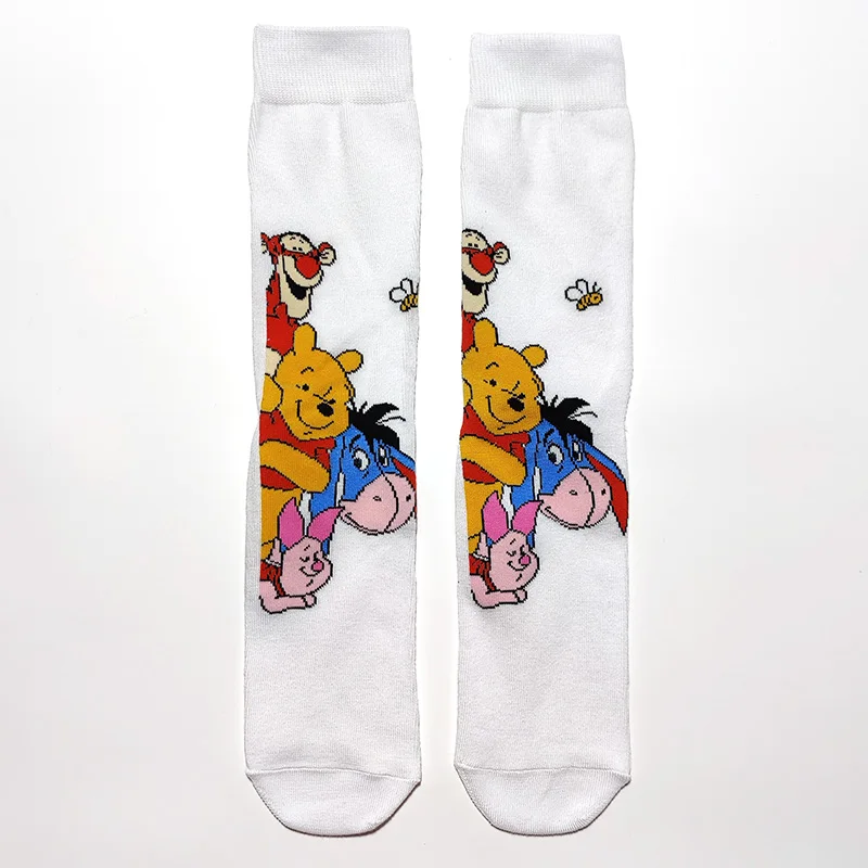 Fashion Anime Men Socks Stitch Long Socks Knee-High Couples Cosplay Sock Personality Hip Hop Harajuku Women Funny Sock