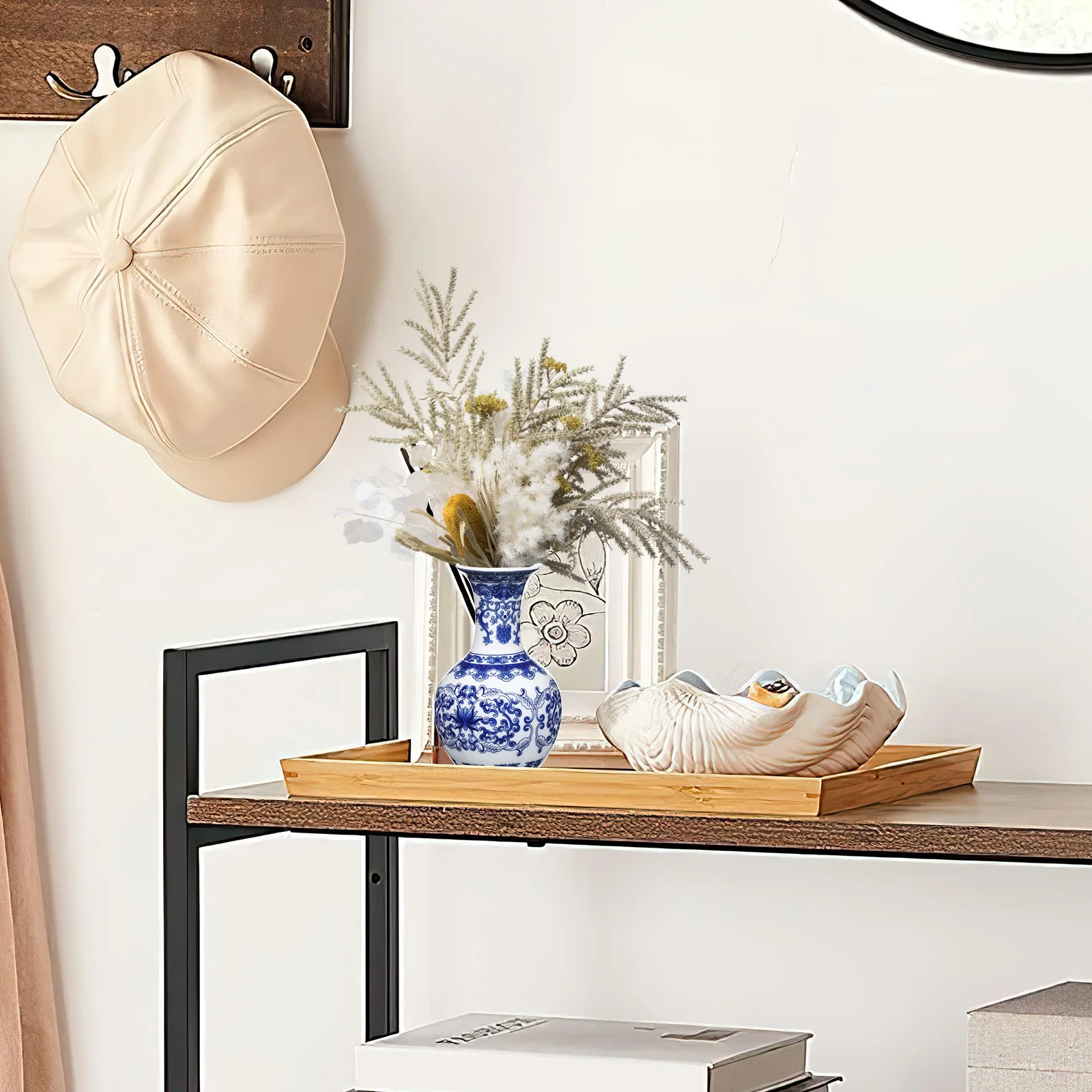 

Exquisite Ceramic Vase Blue and White Design Perfect for Hydroponics Flower Arrangement Holder Chinoiserie Vase