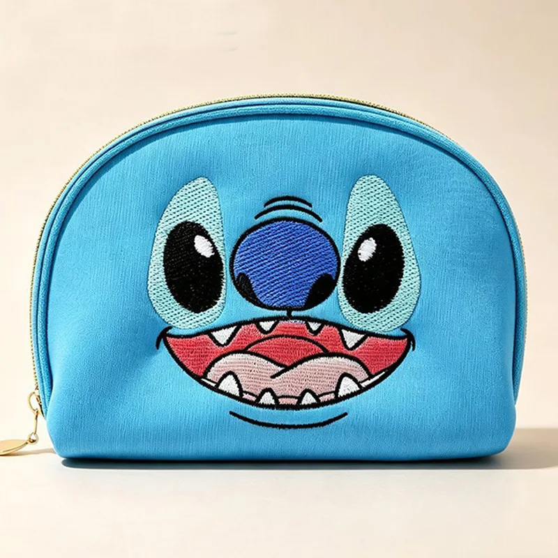 

Disney Stitch Makeup Bag Cartoon Large Capacity with Zipper Toiletry Bag Girl Travel Portable Cosmetics Storage Bag Friend Gift