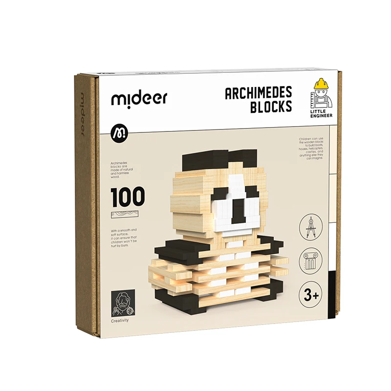 Mideer Archimedes Holzkonstruktionsblöcke 100PC Kinderspielzeug Spiele Geburtstagsgeschenk für Kinder