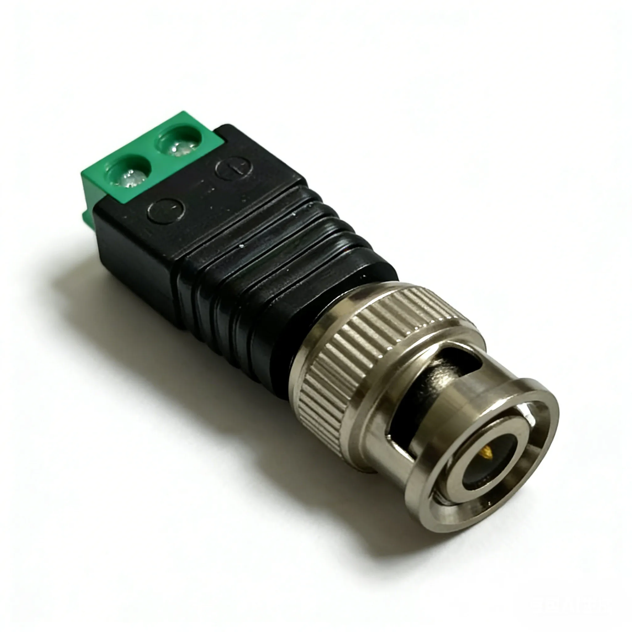 100pcs Male Metal BNC Connector with DC Connector Screw Terminal UTP Video Balun for CCTV Surveillance Camera CCTV system