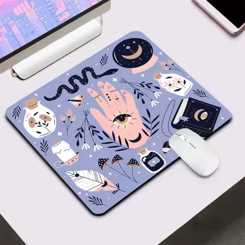 Witches Cat Moon Tarot Small Gaming Mouse Pad Computer Office Mousepad Keyboard Pad Desk Mat PC Gamer Mouse Mat Laptop Mausepad