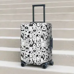 Cartoon Dog Suitcase Cover Cute Animal Funny Cruise Trip Protector Vacation Useful Luggage Accesories Xmas Gift