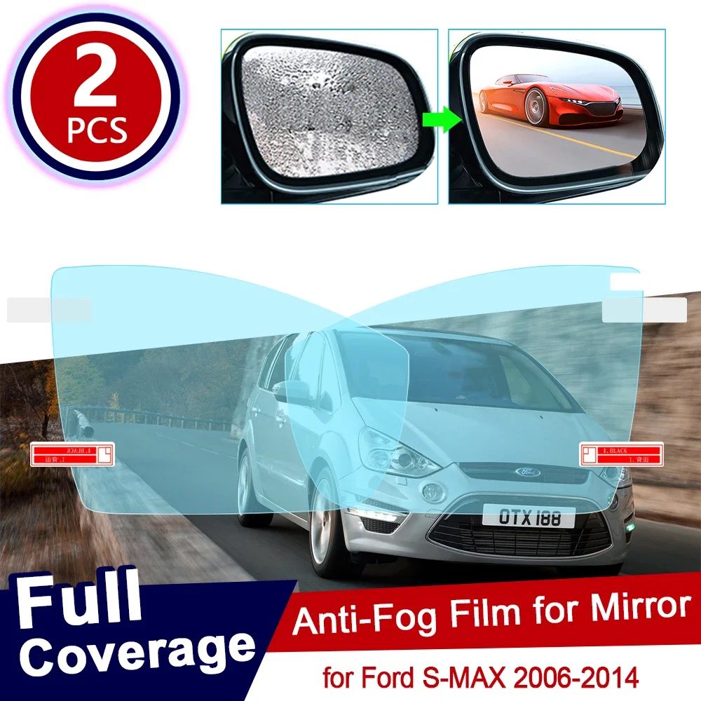 for Ford S-Max MK1 2006~2014 Full Cover Anti Fog Film Rearview Mirror Anti-Fog Films Accessories 2007 2008 2012 2013 Smax S max