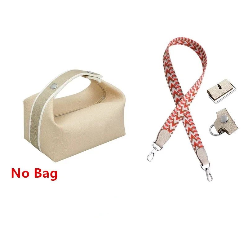 Widening Woven Canva Wide Shoulder Strap Leather Connecting Buckle For Hermes Lunch Box Bag Crossbody Shoulder Bag DIY Parts