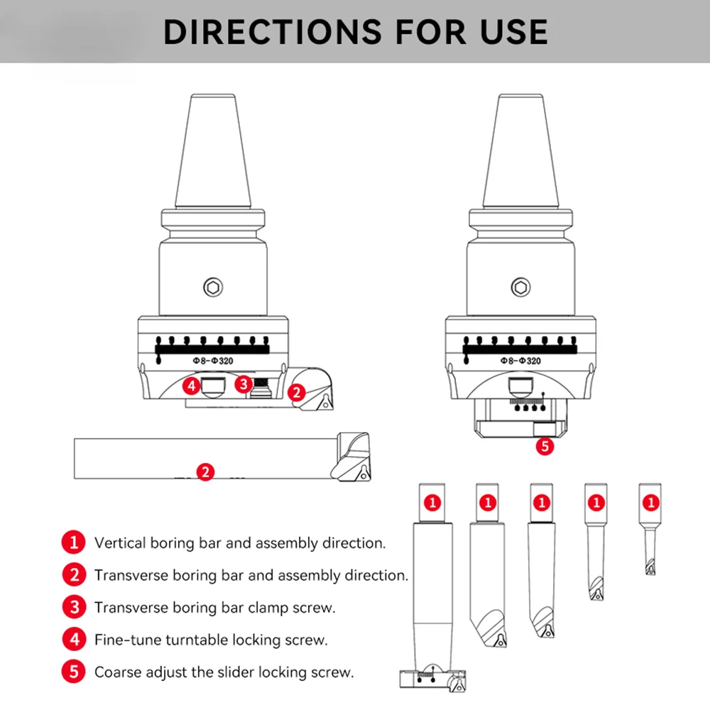 TULX NBH2084X Set BT30 BT40 BT NT CAT40 SK40 MTA4 LBK Boring Tools NBH2084X Tool Holder Fine Tune Boring  Boring Tool NBH2084X