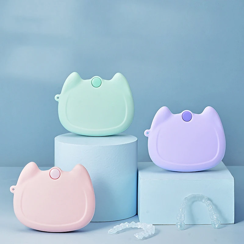 Dentistry Silicone Retainer Case Denture Storage Invisible Braces Storage Clean Box Mouth Guard Container False Teeth Holder