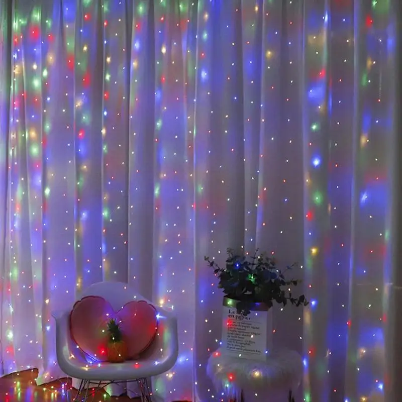 USB carregamento Twinkle Fairy Lights para Windows, String Lights, fio de cobre, controle remoto, Natal