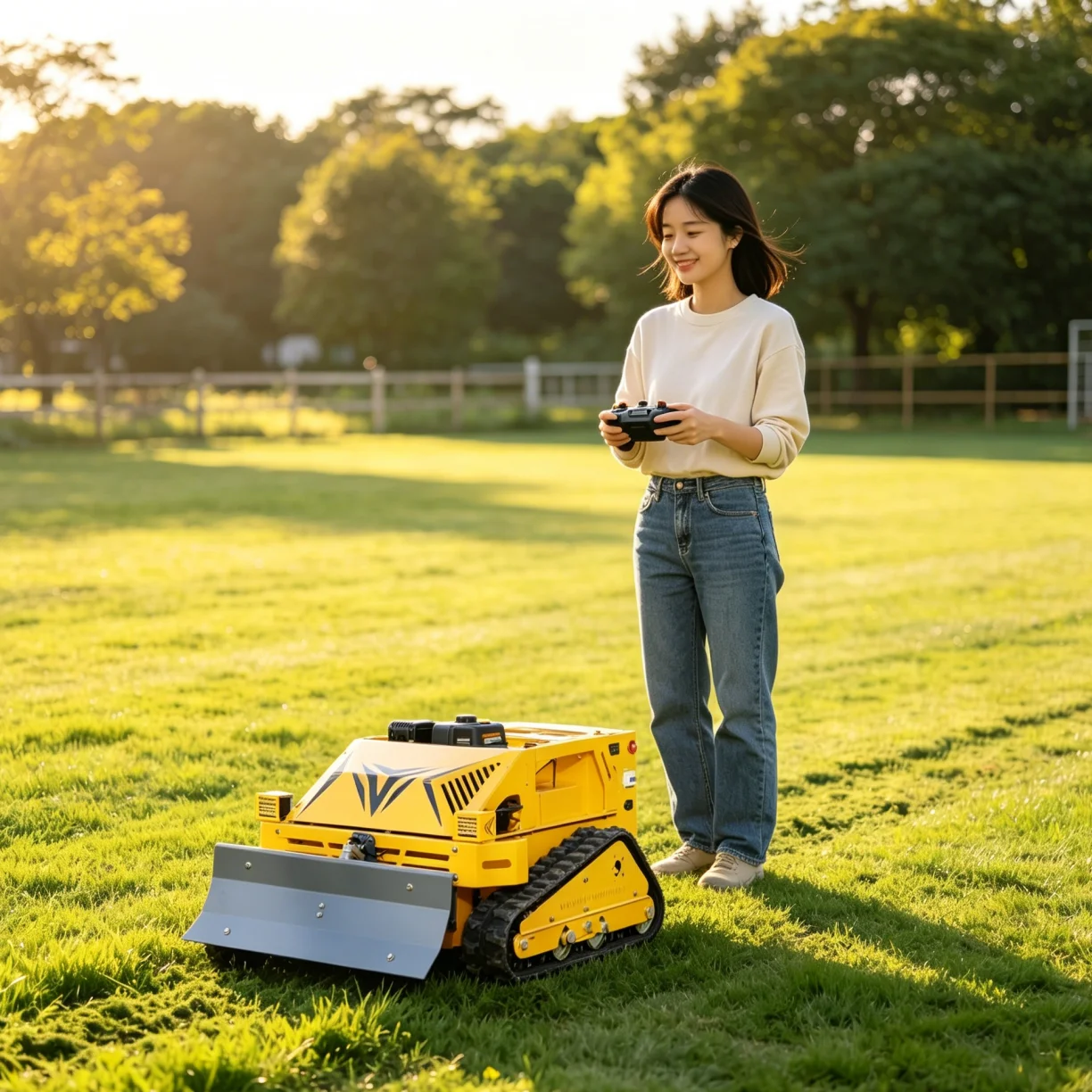 

Customized remote control lawn mower Crawler Remote Control Lawn Mower For Farm Garden Steep Slope CE EPA