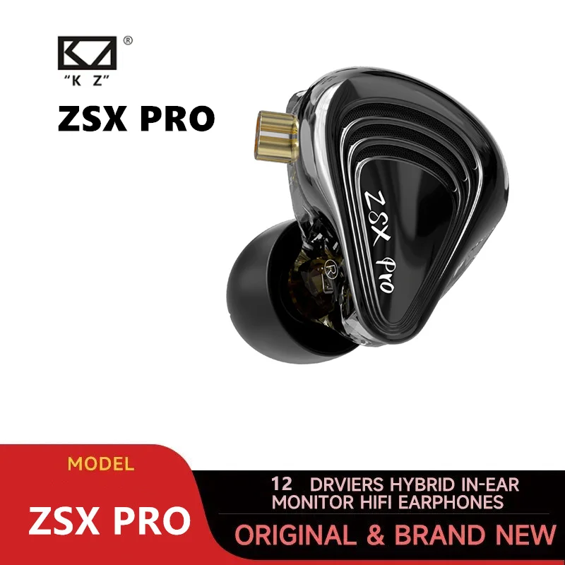 KZ ZSXPRO ZSX Pro 5BA 1DD Hybrid Drive Unit Earphones 10mm Dynamic Drive IEMs HIFI Sport Game Earbuds Music Headsets