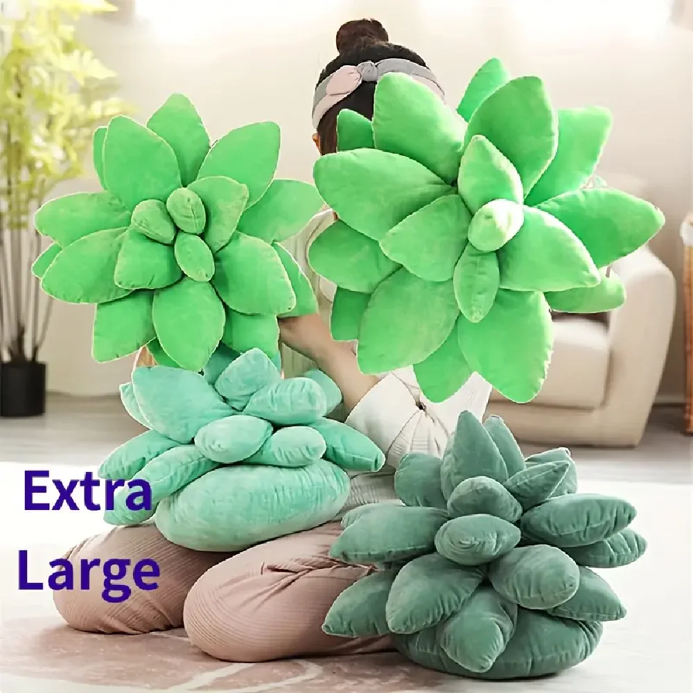 

Succulent Pillow Extra Large, 3D Simulation Succulents Cactus Pillow For Room Decor, Plush And Aesthetic Pillows For Couches Gar