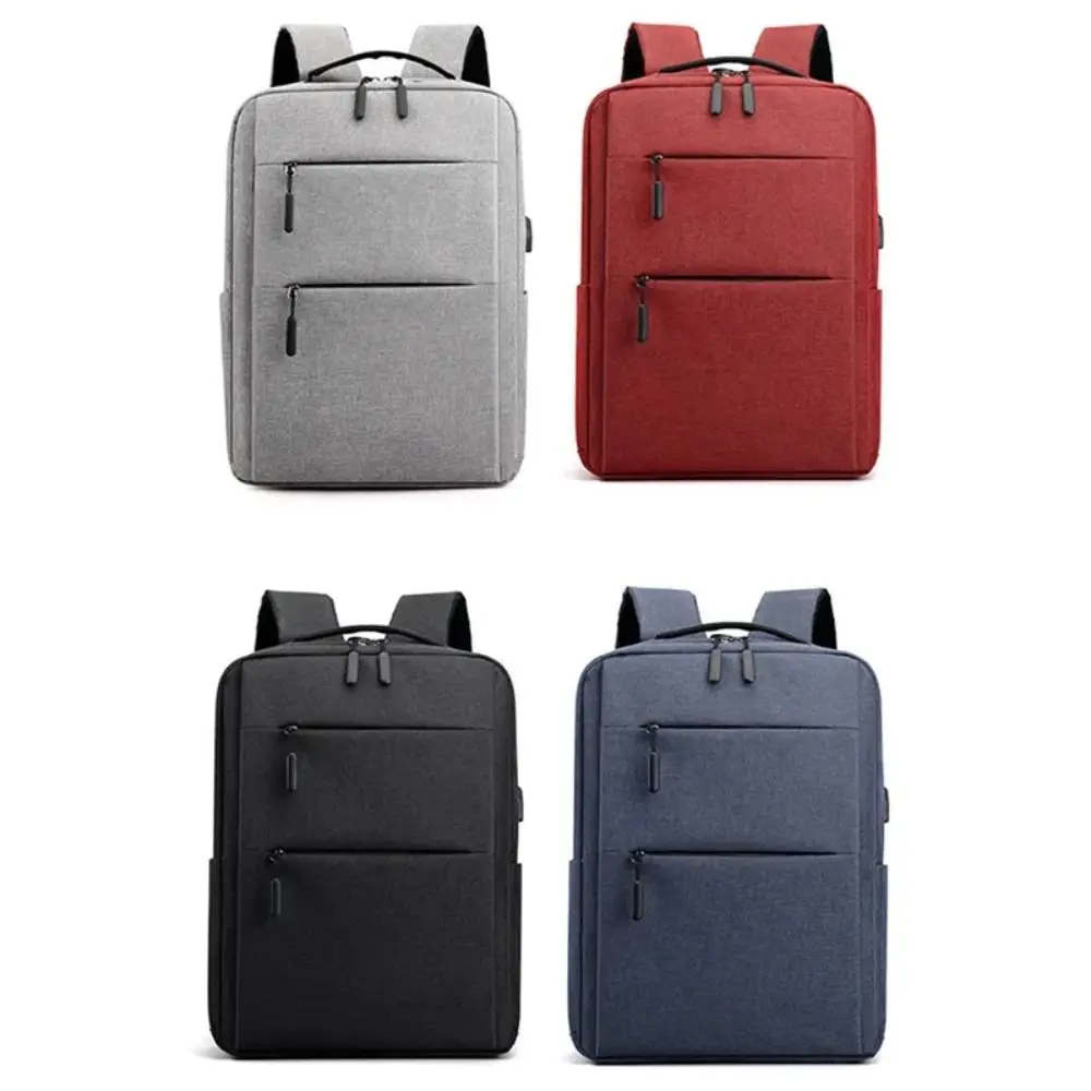 Nylon Polyester Versatile Backpack Black Grey Blue Red Washable School Student Backpack 42*30*12cm Computer Bag Unisex