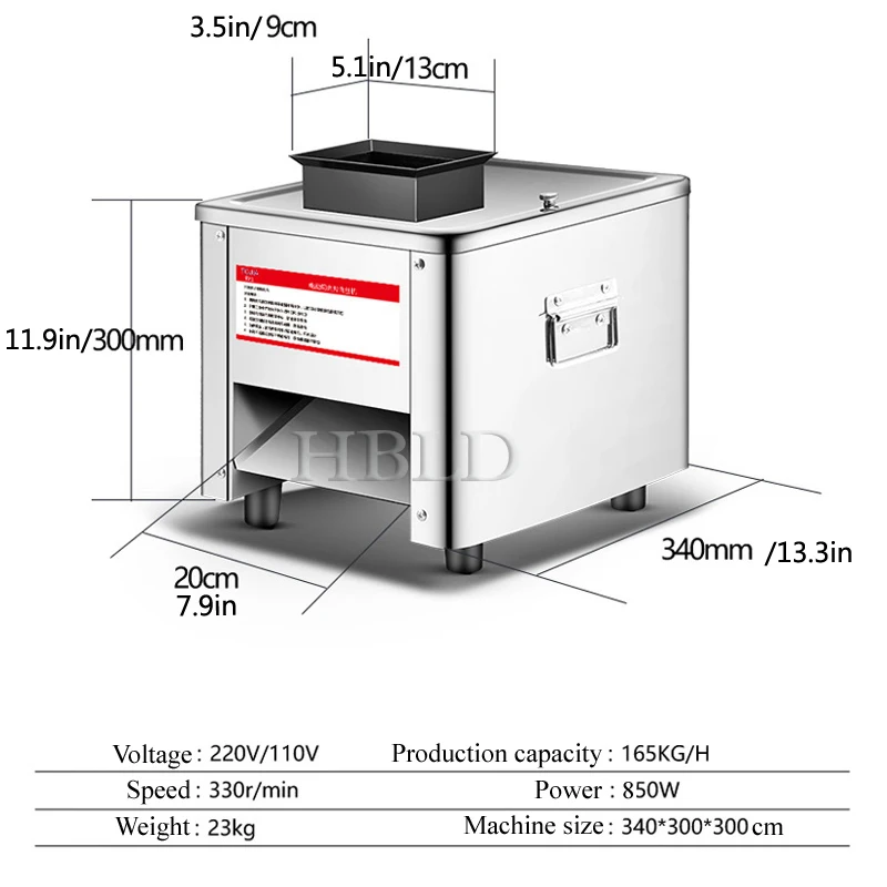 Electric Meat Shredder Commercial Meat Slicer Automatic Cutting Machine for Food Preparation